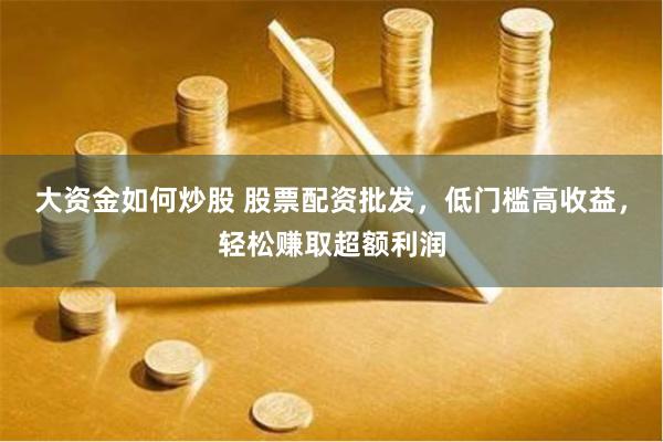 大资金如何炒股 股票配资批发，低门槛高收益，轻松赚取超额利润